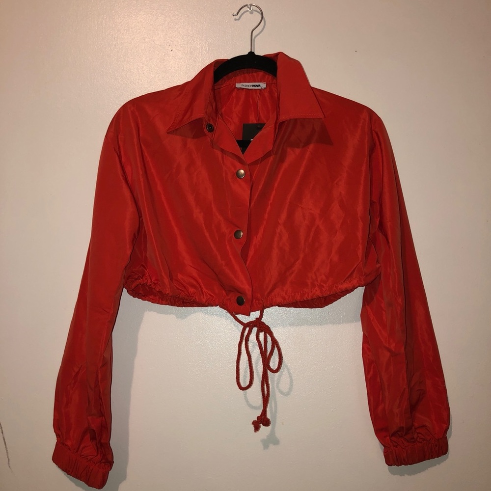 Cropped Nylon Jacket